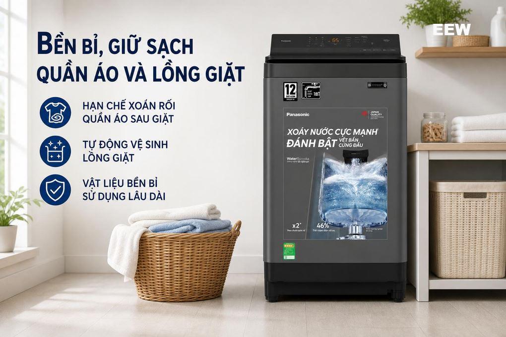 Hình ảnh minh họa: Máy Giặt Panasonic Inverter 10 Kg Na-fj100x1dv