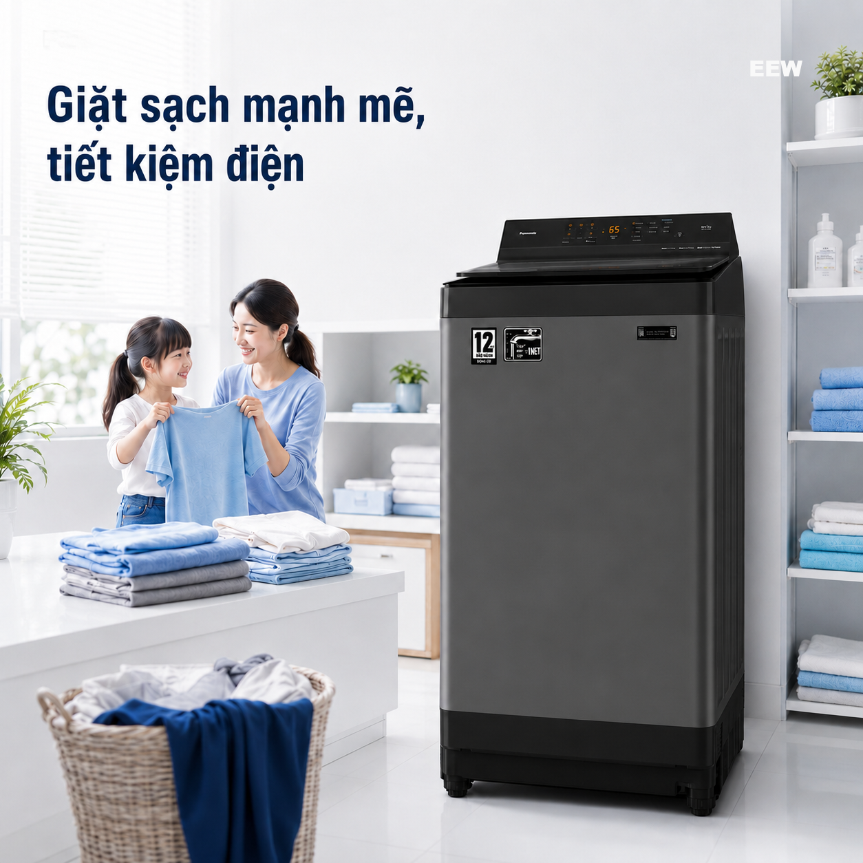 Hình ảnh minh họa: Máy Giặt Panasonic Inverter 11.5 Kg Na-fj115x1bv