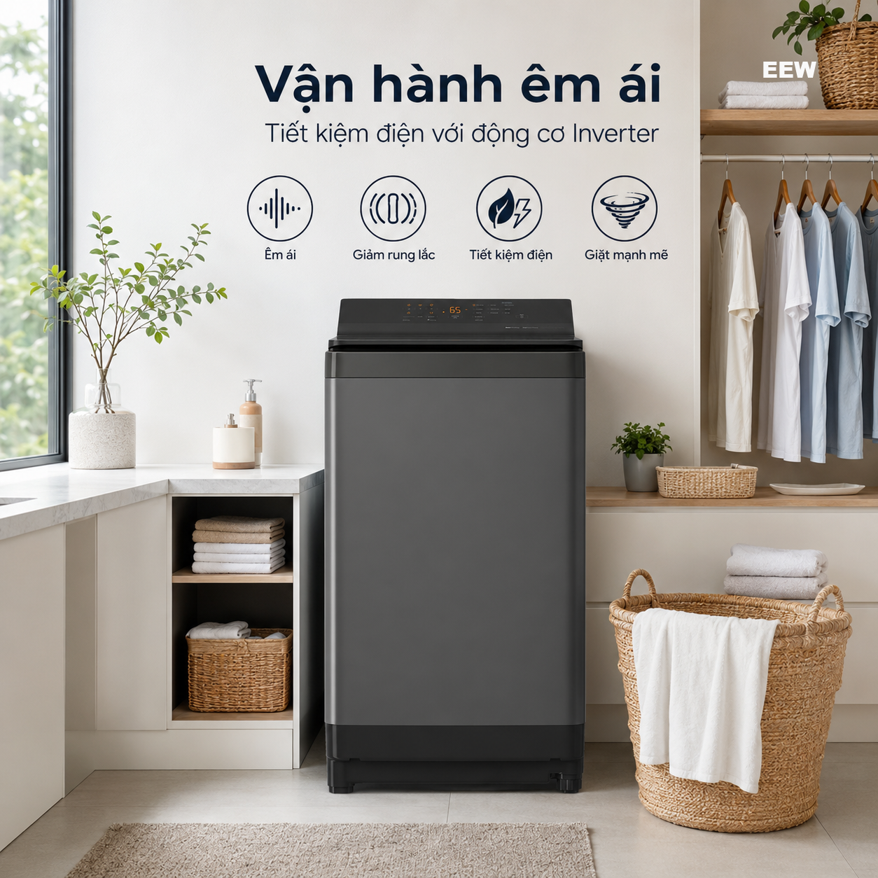 Hình ảnh minh họa: Máy Giặt Panasonic Inverter 11.5 Kg Na-fj115x1bv