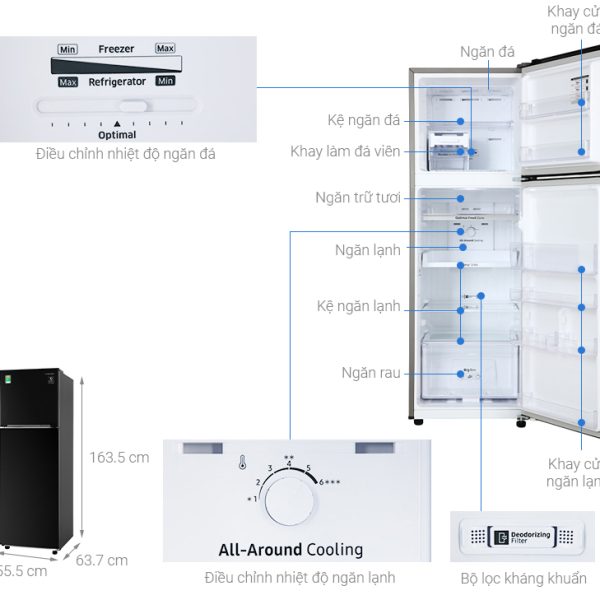 Hình ảnh minh họa: Tủ Lạnh Samsung Inverter 256 Lít Rt25m4032bu/sv