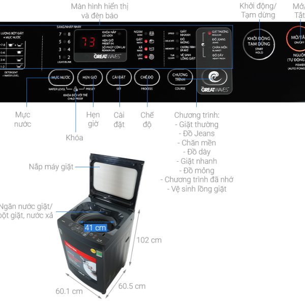 Hình ảnh minh họa: Máy Giặt Toshiba Inverter 12 Kg Aw-dk1300kv(mk)