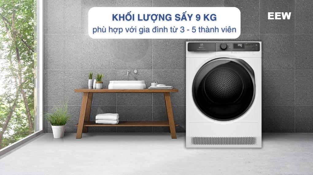 Hình ảnh minh họa: Máy Sấy Bơm Nhiệt Electrolux Ultimatecare 9 Kg Edh903r7wc