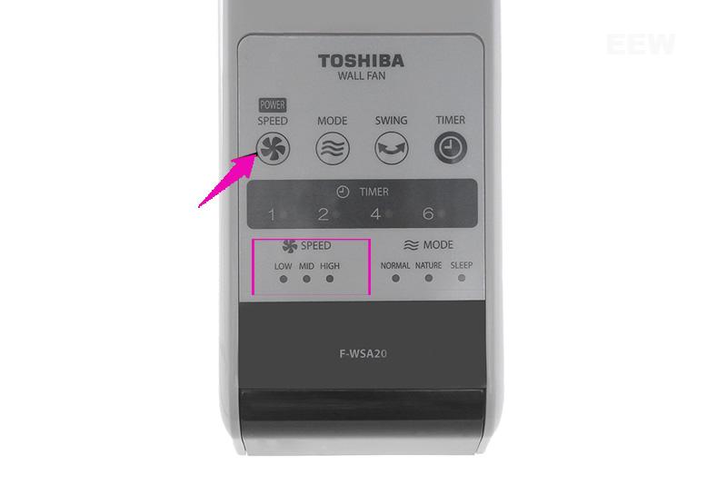 Hình ảnh minh họa: Quạt Treo Tường Toshiba 3 Cánh F-wsa20(h)vn 55w