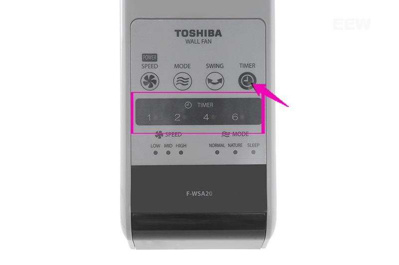 Hình ảnh minh họa: Quạt Treo Tường Toshiba 3 Cánh F-wsa20(h)vn 55w