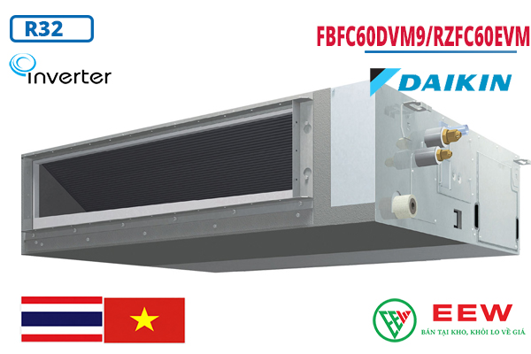 Hình ảnh minh họa: Điều Hòa Nối ống Gió Daikin 21.000btu 1 Chiều Inverter Fbfc60dvm9/rzfc60evm