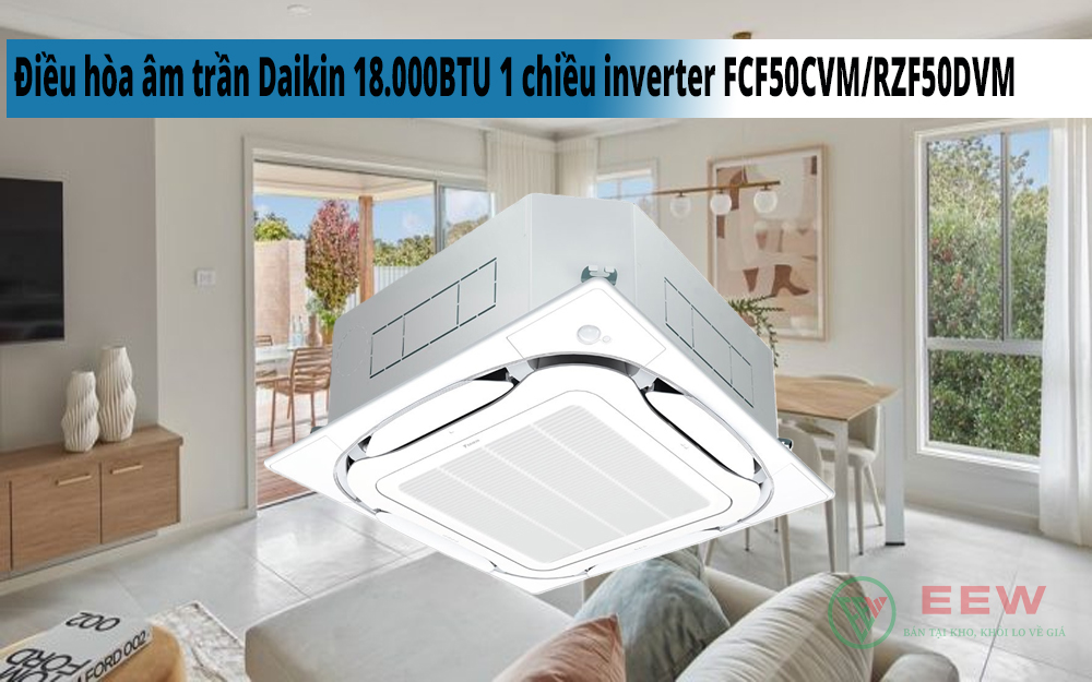 Hình ảnh minh họa: Điều Hòa âm Trần Daikin 18.000btu 1 Chiều Inverter Fcf50cvm/rzf50dvm