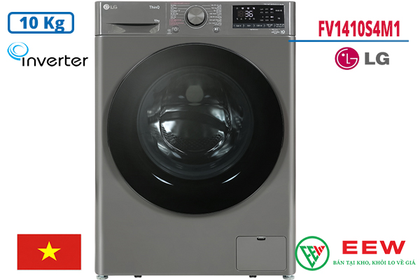 Hình ảnh minh họa: Máy Giặt Lg Lồng Ngang Ai Dd Inverter 10 Kg Fv1410s4m1