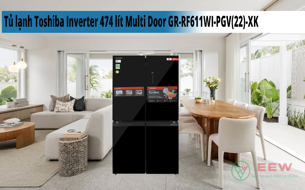 Hình ảnh minh họa: Tủ Lạnh Toshiba Inverter 474 Lít Multi Door Gr-rf611wi-pgv(22)-xk