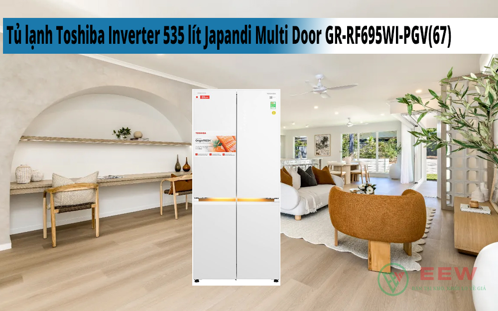 Hình ảnh minh họa: Tủ Lạnh Toshiba Inverter 535 Lít Japandi Multi Door Gr-rf695wi-pgv(67)