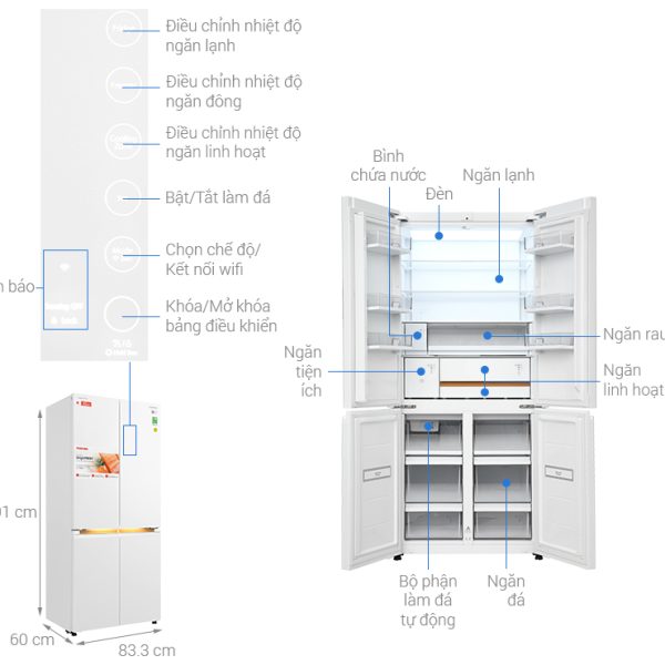 Hình ảnh minh họa: Tủ Lạnh Toshiba Inverter 535 Lít Japandi Multi Door Gr-rf695wi-pgv(67)