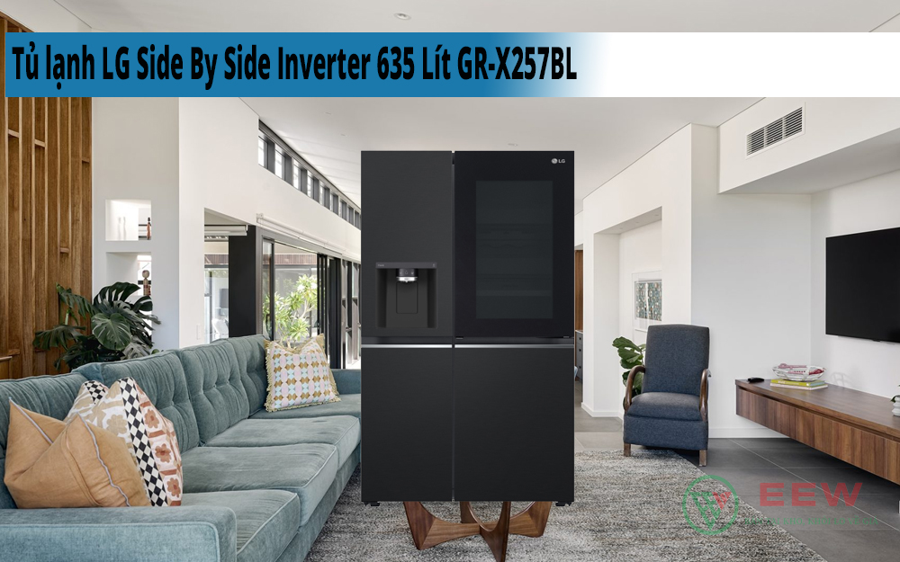 Hình ảnh minh họa: Tủ Lạnh Lg Side By Side Inverter 635 Lít Gr-x257bl