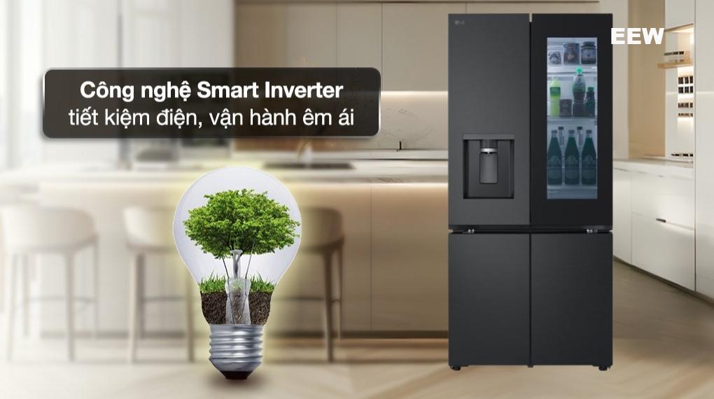 Hình ảnh minh họa: Tủ Lạnh Lg Inverter 576 Lít Multi Door Instaview Lfd58blmai