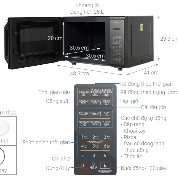 Hình ảnh minh họa: Lò Vi Sóng Toshiba Mm-em25pe(bm) 25 Lít