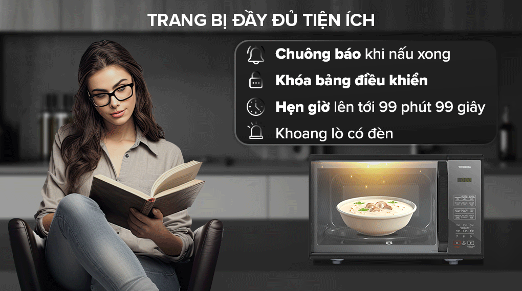 Hình ảnh minh họa: Lò Vi Sóng Toshiba Mm-em25pe(bm) 25 Lít
