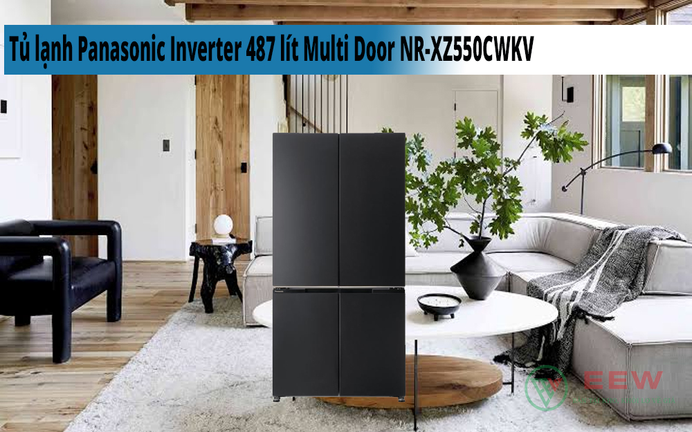 Hình ảnh minh họa: Tủ Lạnh Panasonic Inverter 487 Lít Multi Door Nr-xz550cwkv