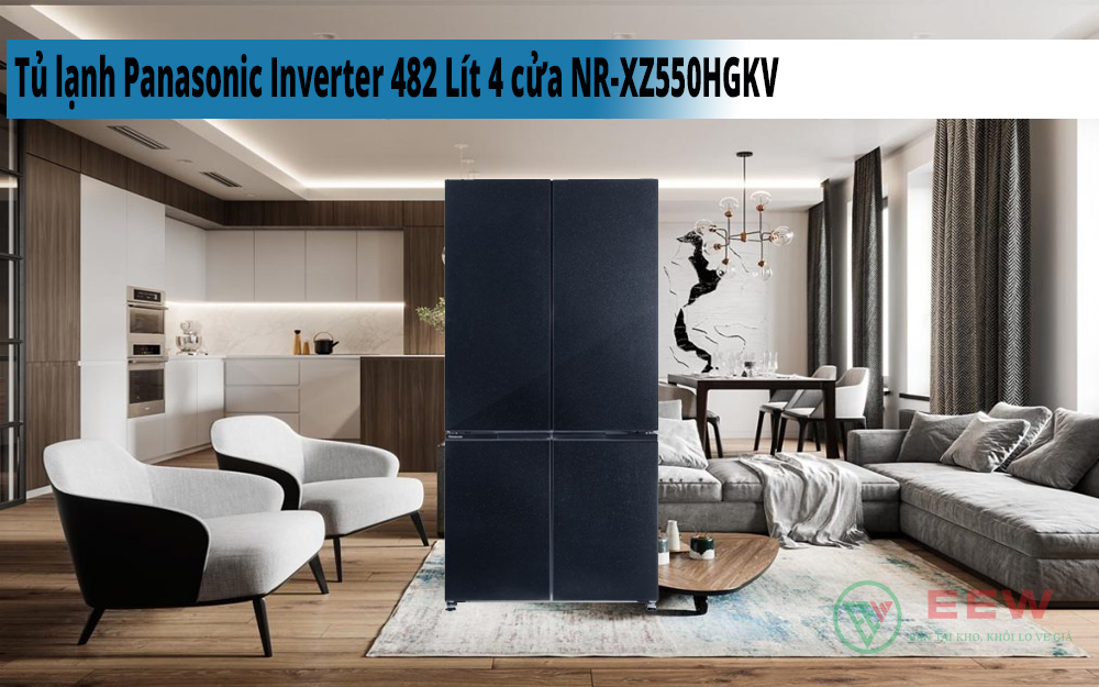 Hình ảnh minh họa: Tủ Lạnh Panasonic Inverter 482 Lít 4 Cửa Nr-xz550hgkv