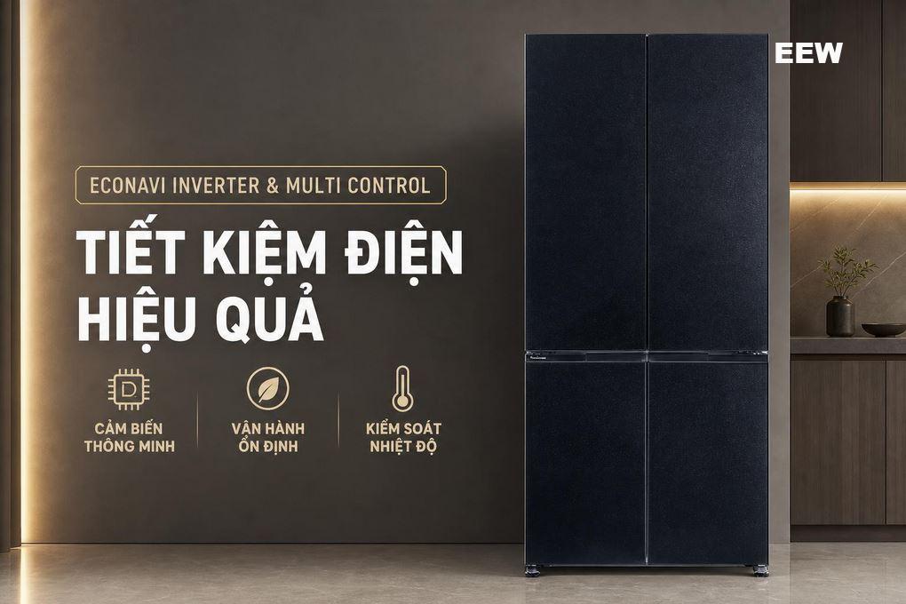 Hình ảnh minh họa: Tủ Lạnh Panasonic Inverter 482 Lít 4 Cửa Nr-xz550hgkv