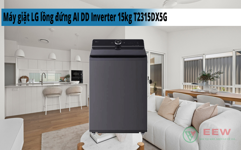 Hình ảnh minh họa: Máy Giặt Lg Lồng đứng Ai Dd Inverter 15kg T2315dx5g