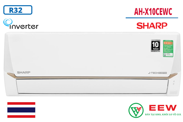 Hình ảnh minh họa: Điều Hòa Sharp 1 Chiều Inverter 9000 Btu Ah-x10cewc