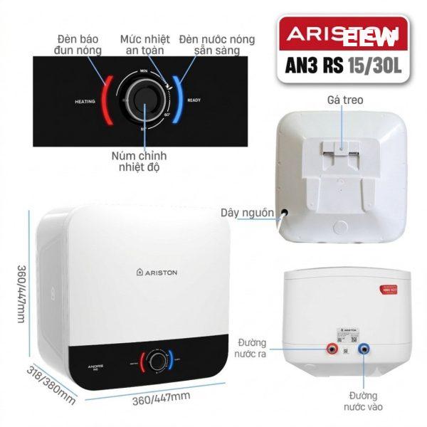 Hình ảnh minh họa: Bình Nóng Lạnh 15l Ariston An3 15 Rs Vn