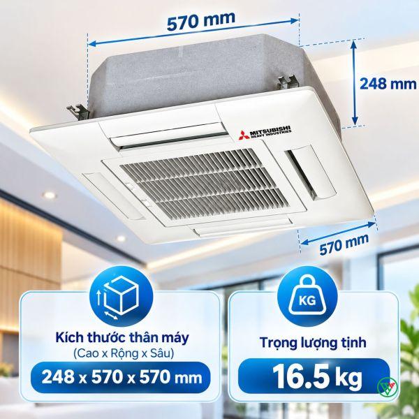 Hình ảnh minh họa: Điều Hòa Multi Mitsubishi Heavy Dàn Lạnh âm Trần 20.500btu Fdtc60vh