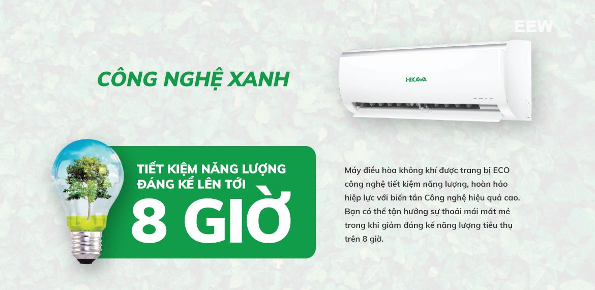 Hình ảnh minh họa: Điều Hòa Hikawa 1 Chiều Inverter 12200btu Hi-vc15i/ho-vc15i