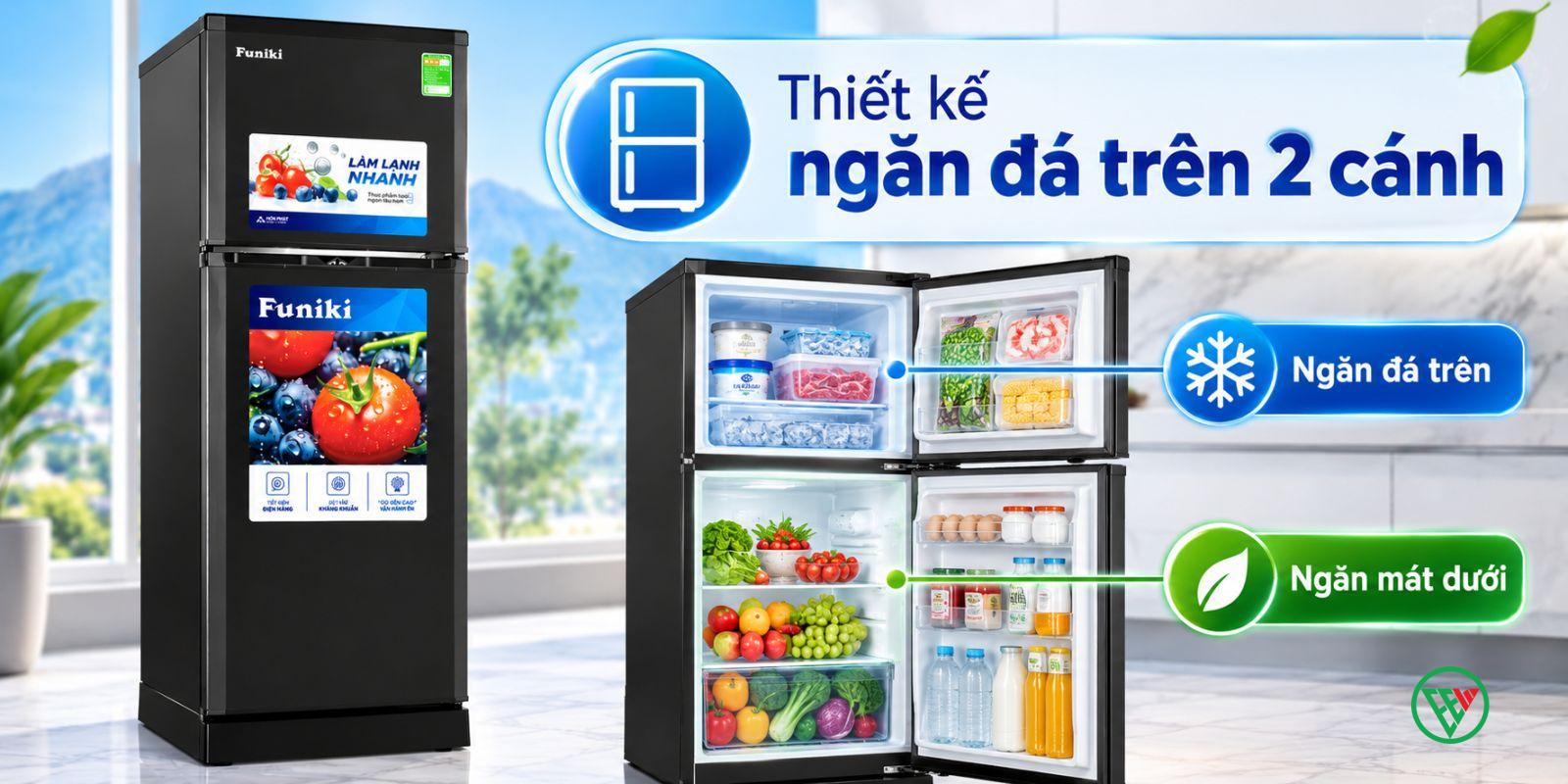 Hình ảnh minh họa: Tủ Lạnh Funiki 147 Lít Hr T6147tdg