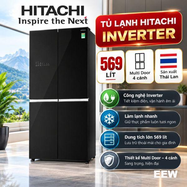 Hình ảnh minh họa: Tủ Lạnh Hitachi Inverter 569 Lít R-wb640vgv0 (gbk)