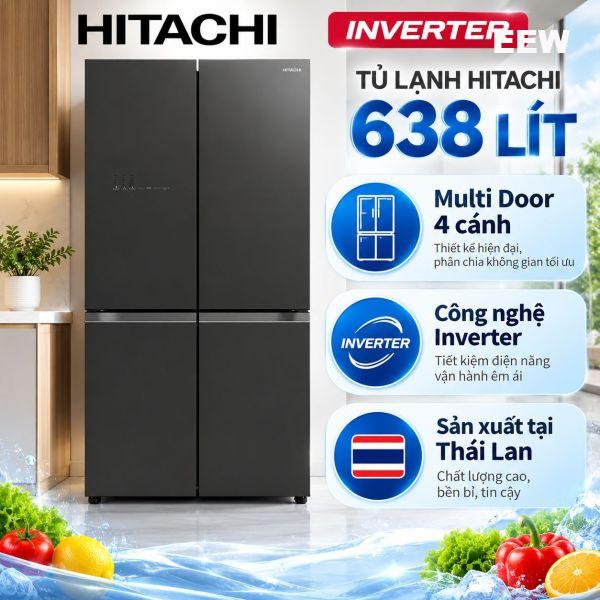 Hình ảnh minh họa: Tủ Lạnh Hitachi Inverter 569l R-wb640vgv0 Gmg