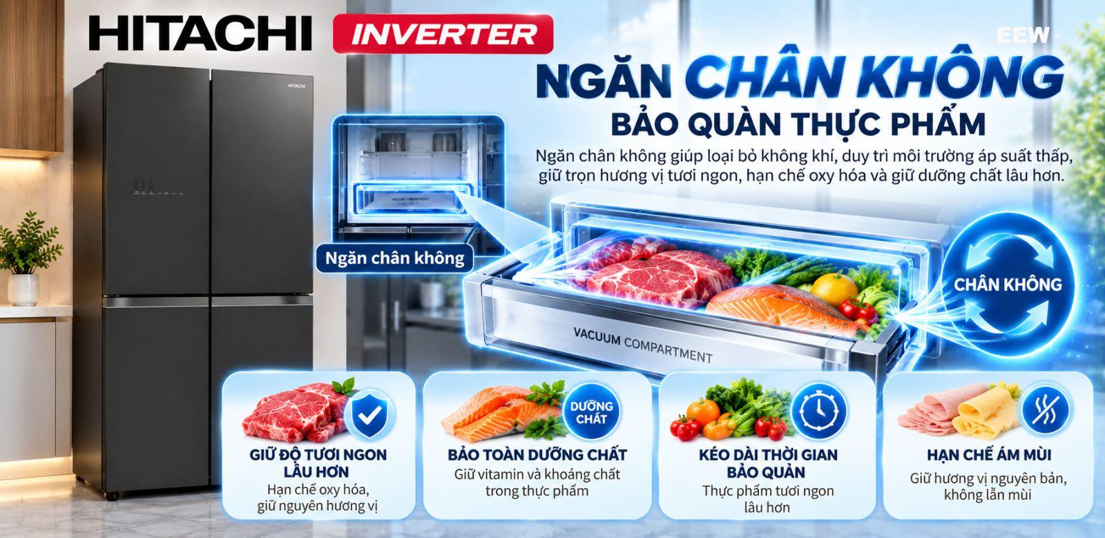 Hình ảnh minh họa: Tủ Lạnh Hitachi Inverter 569l R-wb640vgv0 Gmg