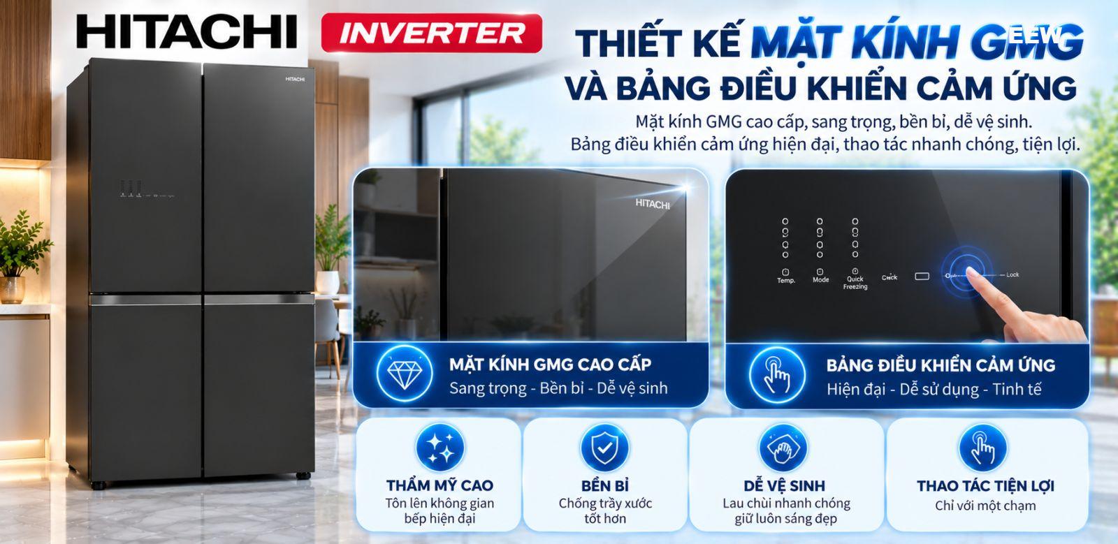 Hình ảnh minh họa: Tủ Lạnh Hitachi Inverter 569l R-wb640vgv0 Gmg