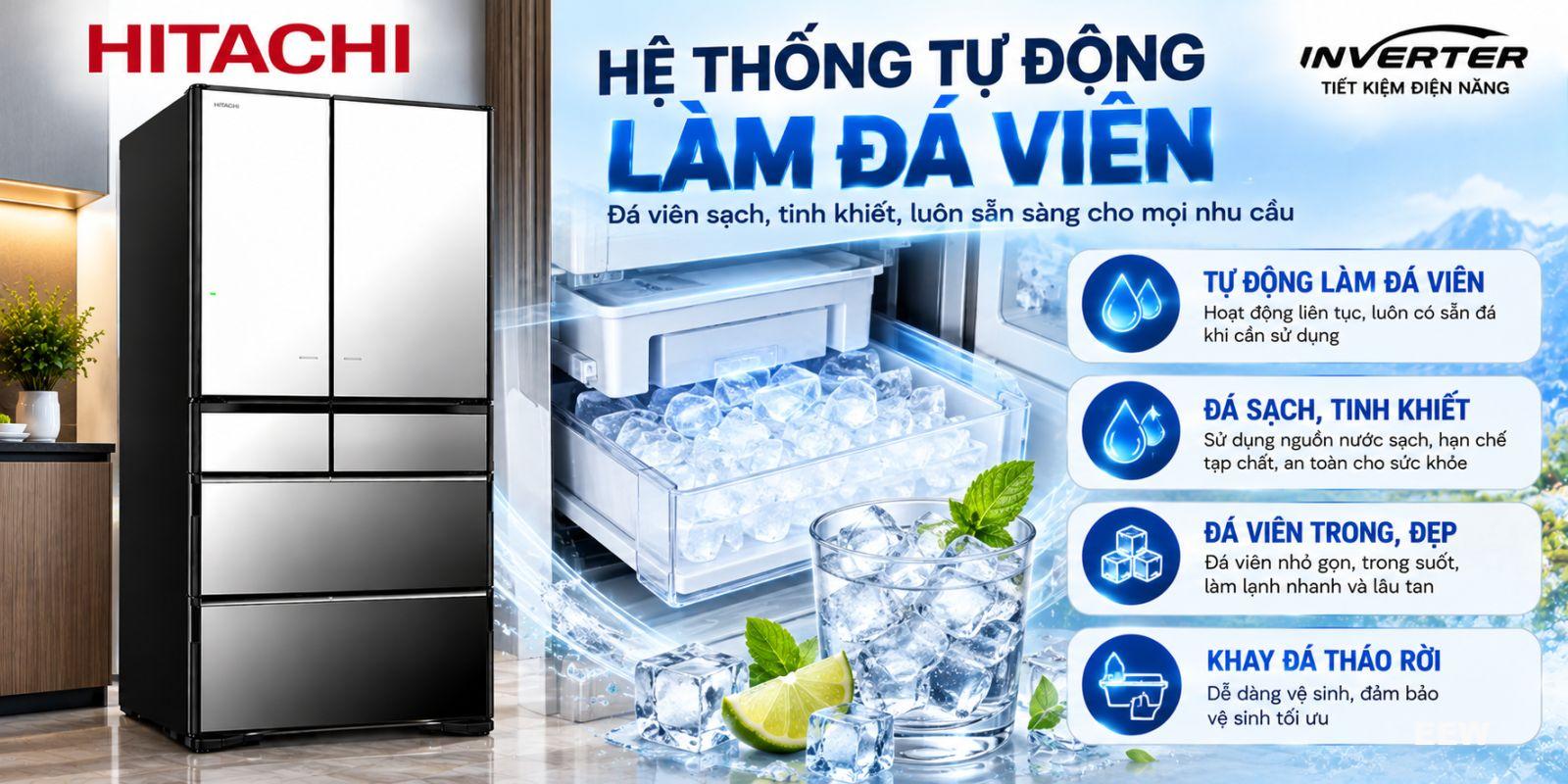 Hình ảnh minh họa: Tủ Lạnh Hitachi Inverter 735 Lít R-zx740kv (x)