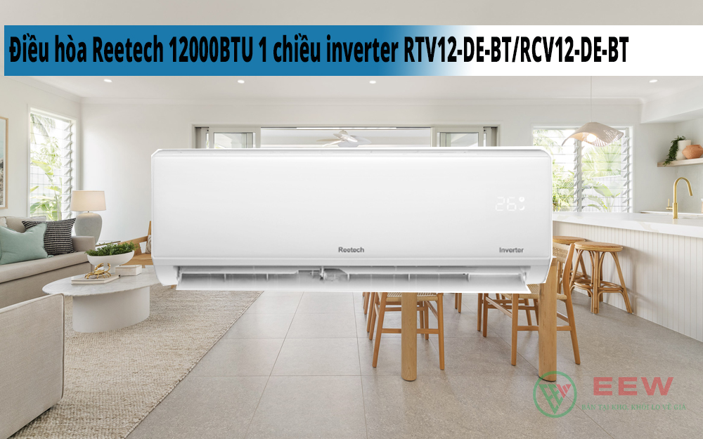 Hình ảnh minh họa: Điều Hòa Reetech 12000btu 1 Chiều Inverter Rtv12-de-bt/rcv12-de-bt