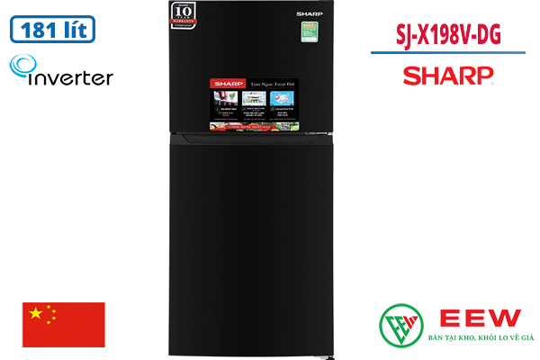 Hình ảnh minh họa: Tủ Lạnh Sharp Inverter 181 Lít Sj-x198v-dg