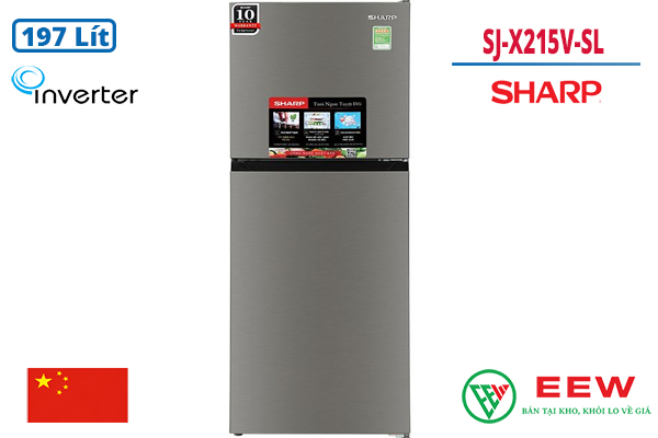Hình ảnh minh họa: Tủ Lạnh Sharp Inverter 197 Lít Sj-x215v-sl