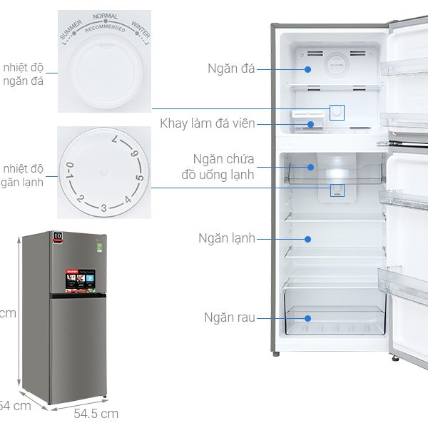 Hình ảnh minh họa: Tủ Lạnh Sharp Inverter 197 Lít Sj-x215v-sl
