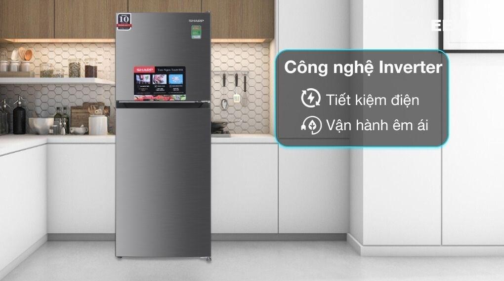 Hình ảnh minh họa: Tủ Lạnh Sharp Inverter 197 Lít Sj-x215v-sl