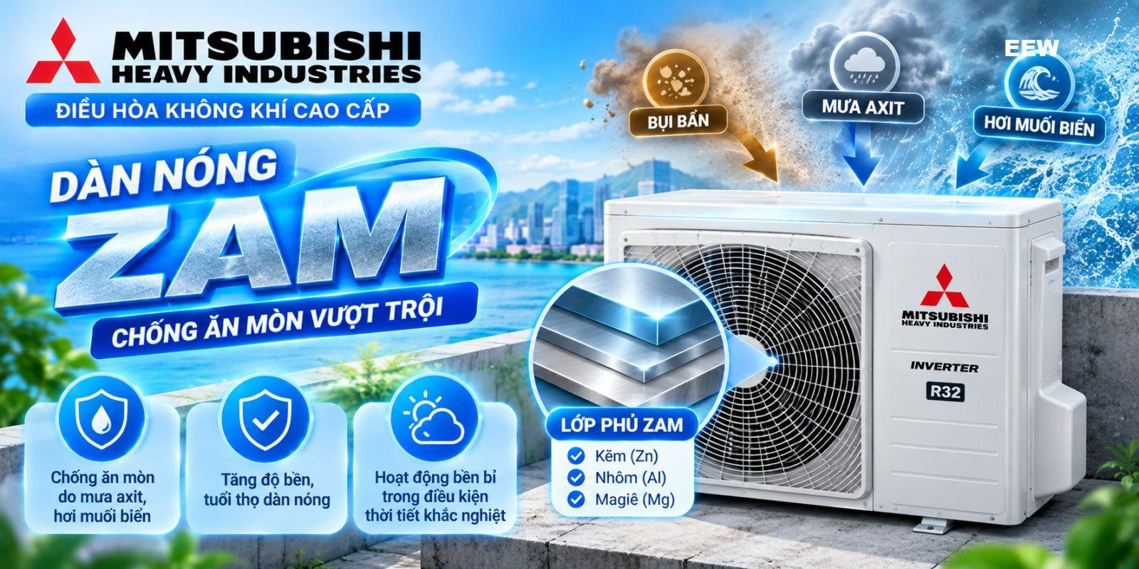 Hình ảnh minh họa: Điều Hòa Mitsubishi Heavy 18000btu 1 Chiều Inverter Srk/src-18yyp-w5