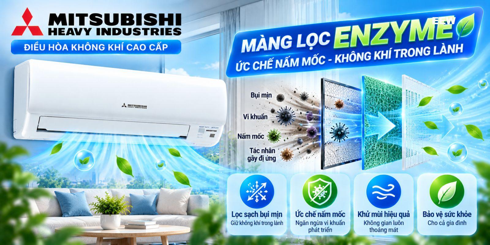 Hình ảnh minh họa: Điều Hòa Mitsubishi Heavy 18000btu 1 Chiều Inverter Srk/src-18yyp-w5