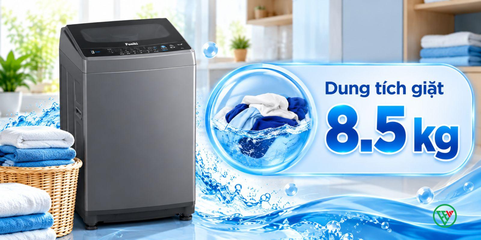 Hình ảnh minh họa: Máy Giặt Cửa Trên Funiki Hwm T685abg 8.5 Kg