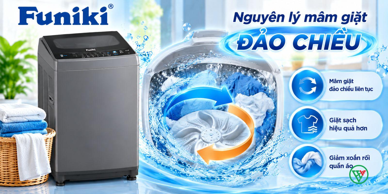 Hình ảnh minh họa: Máy Giặt Cửa Trên Funiki Hwm T685abg 8.5 Kg