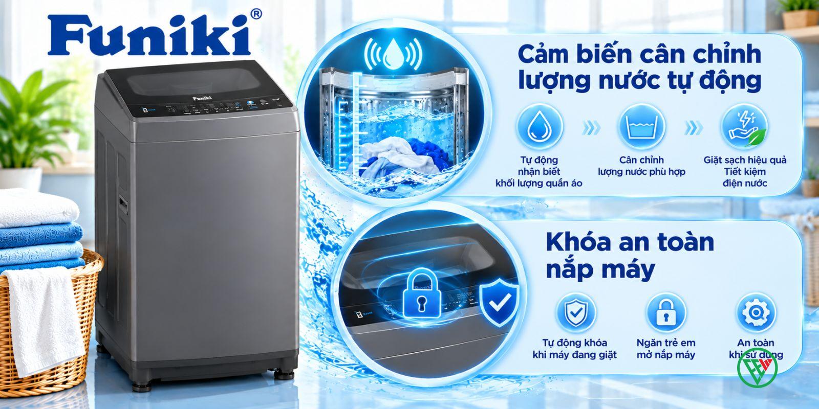 Hình ảnh minh họa: Máy Giặt Cửa Trên Funiki Hwm T685abg 8.5 Kg